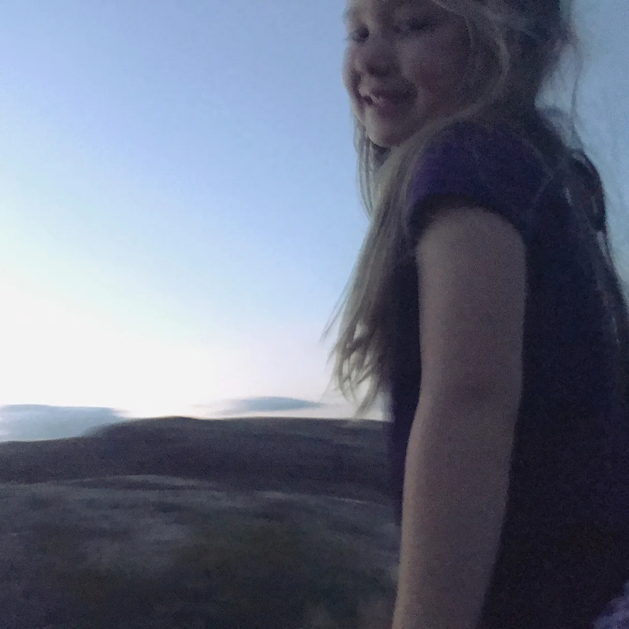 Emerson watches the early morning light.